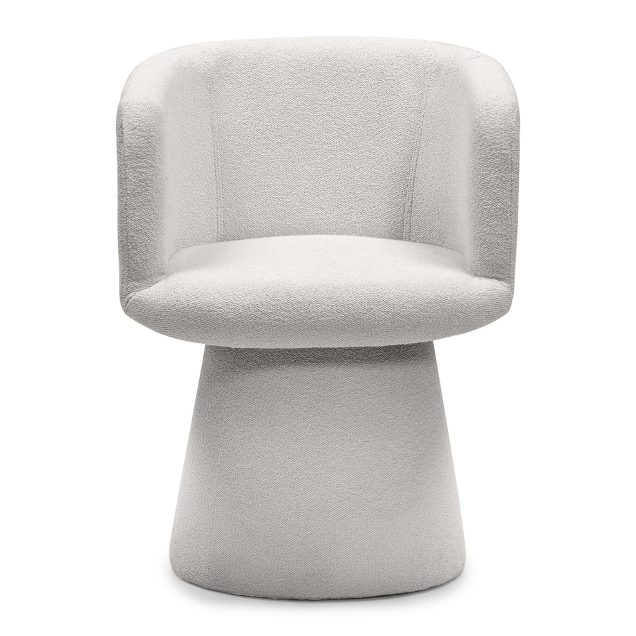 Krzesło obrotowe beżowoszare bouclé Nalf