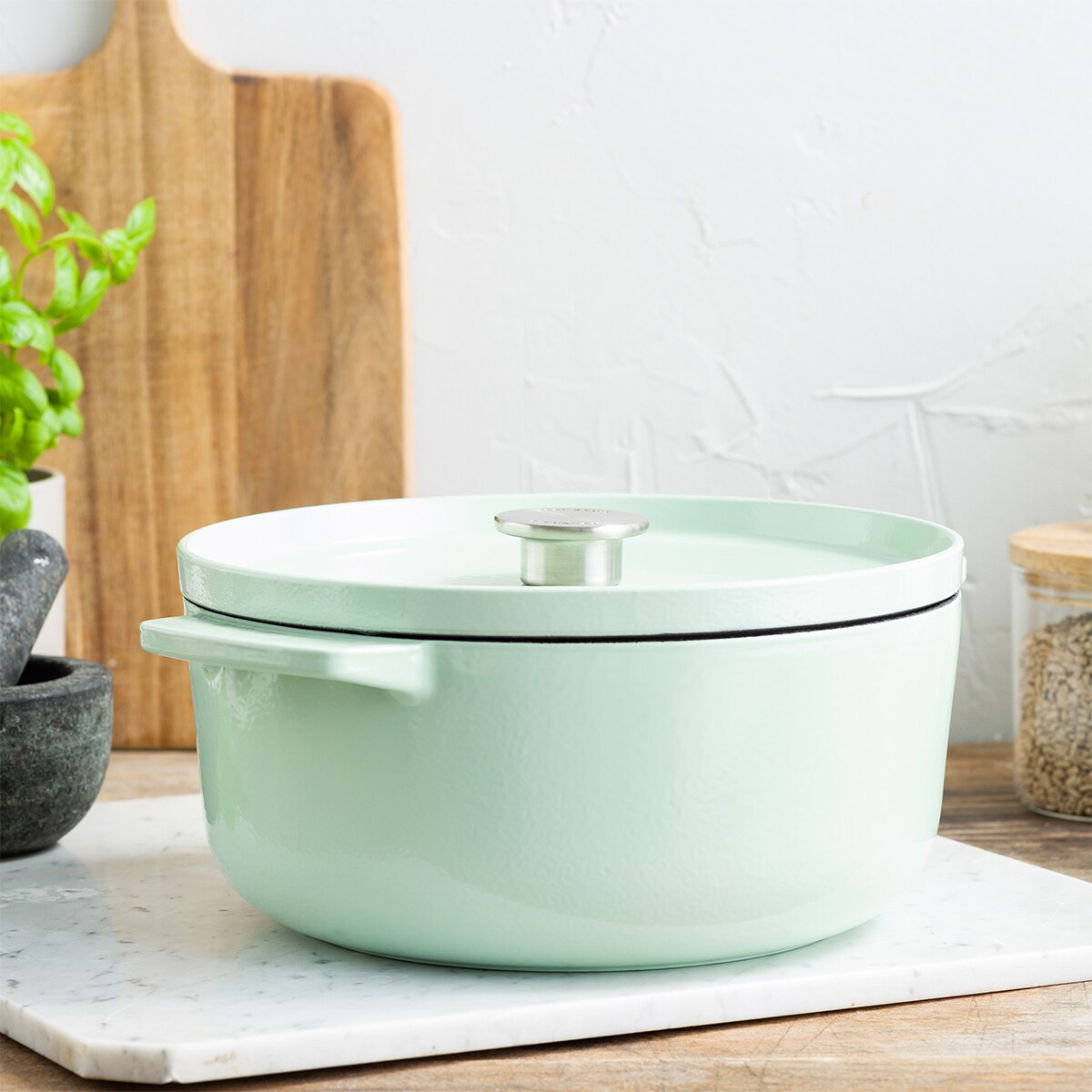 KitchenAid Garnek żeliwny 5,2 l - Pistachio