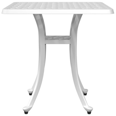 vidaXL Stolik ogrodowy, biały, 53x53x53 cm, odlewane aluminium