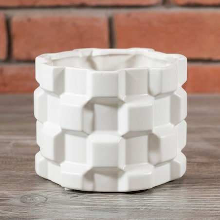 DONICA ANNA hexagon biała ceramiczna śr. 15cm