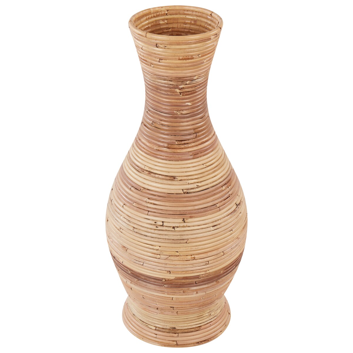 Wazon dekoracyjny TRINISA Rattan 70 cm Naturalny