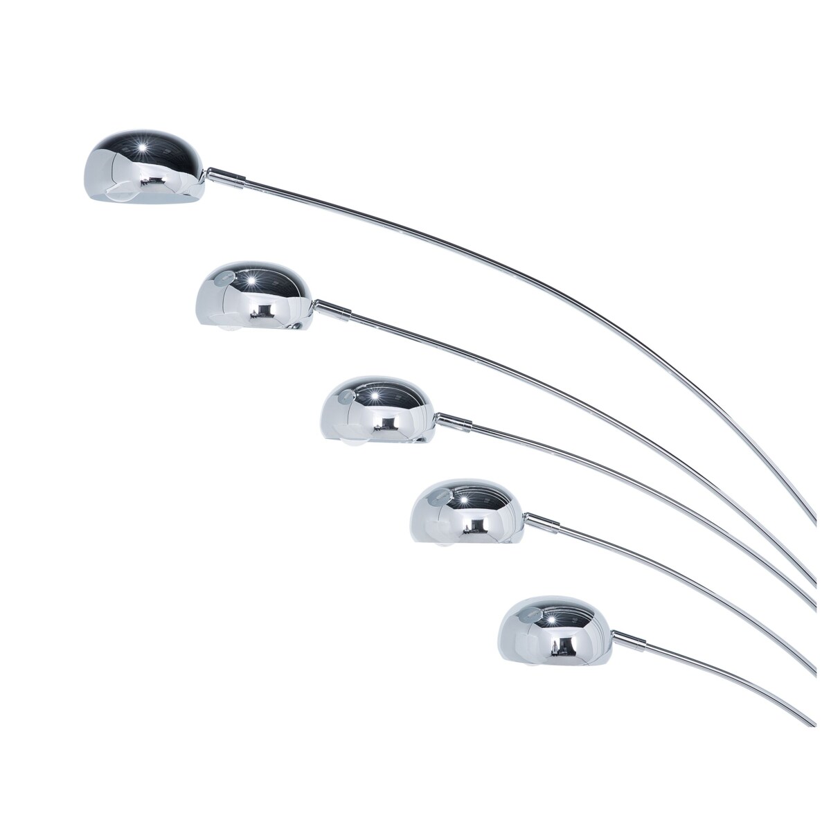 Lampa podłogowa regulowana metalowa srebrna FLINDERS