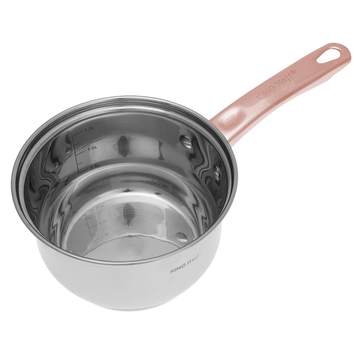 Zestaw garnków stalowych 12 ele. garnki na indukcję komplet Rosegold KINGHOFF