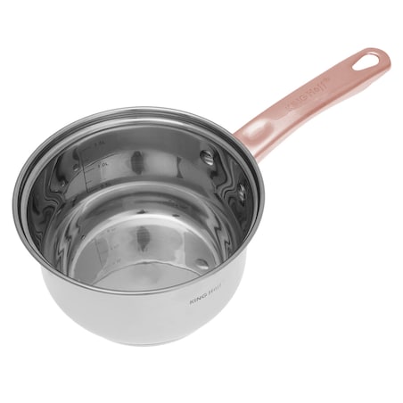 Zestaw garnków stalowych 12 ele. garnki na indukcję komplet Rosegold KINGHOFF