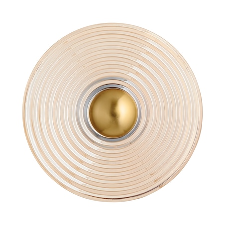 Lampa ścienna HELIOS 30 cm bursztynowo-złota