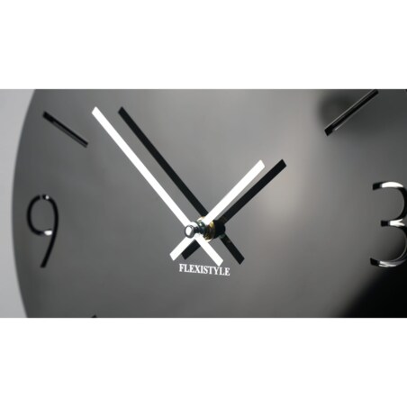 Duży zegar ścienny SLIM czarny połysk