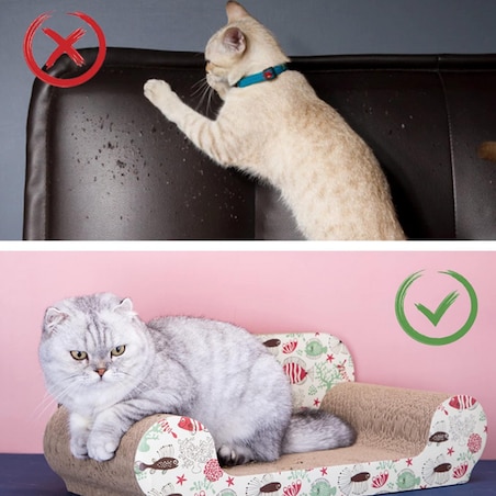 Drapak Kartonowy Dla Kota Sofa Z Kocimiętką