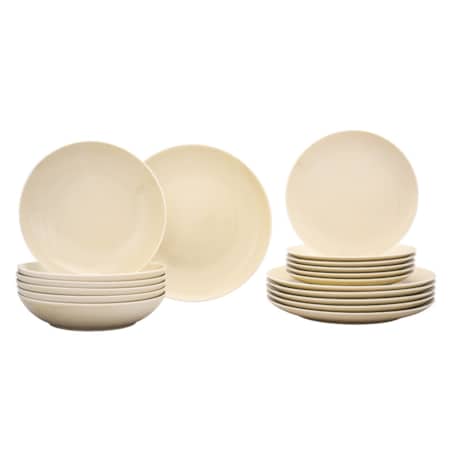 Zestaw talerzy dla 6 osób 18 el. Boss Modern kremowy LU31 (K18)
