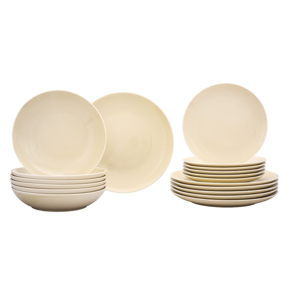 Zestaw talerzy dla 6 osób 18 el. Boss Modern kremowy LU31 (K18)