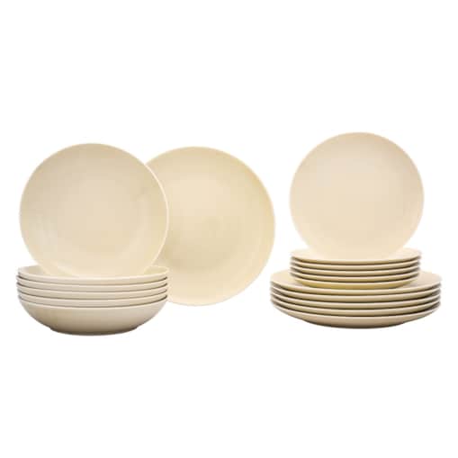 Zestaw talerzy dla 6 osób 18 el. Boss Modern kremowy LU31 (K18)