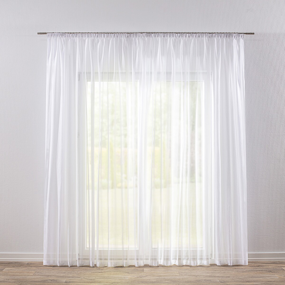 Firana na taśmie 300x265 biały