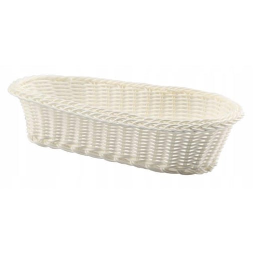KOSZYK PODŁUŻNY NA SZTUĆCE ŻYWNOŚĆ CHLEB kremowy na stół jadalnia kuchenny