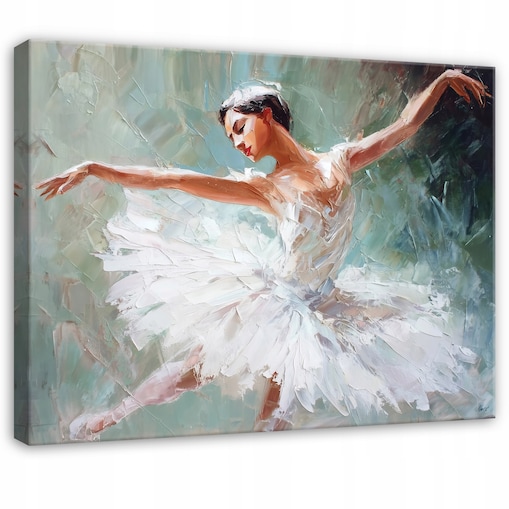 OBRAZ KOBIETA BALETNICA POP ART DO SYPIALNI SALONU KUCHNI NA PŁÓTNIE 120x80