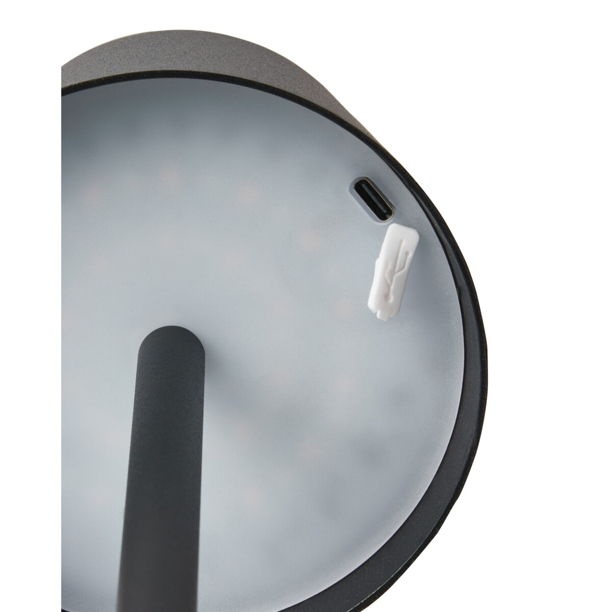 Bezprzewodowa lampa stołowa metalowa czarna BACEIRO