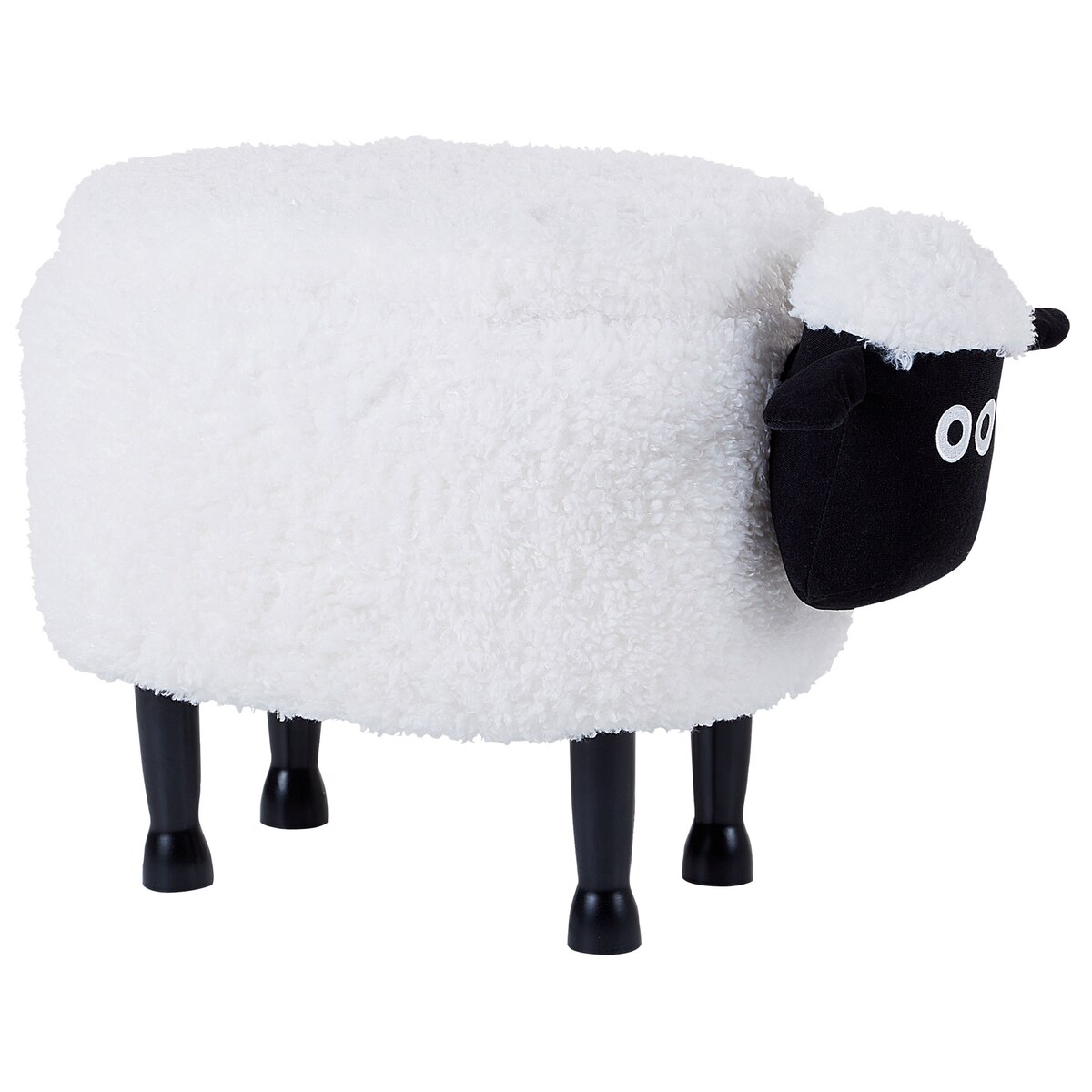 Pufa zwierzak ze schowkiem SHEEP Biały Baranek