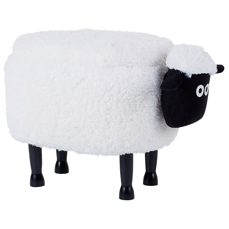 Pufa zwierzak ze schowkiem SHEEP Biały Baranek