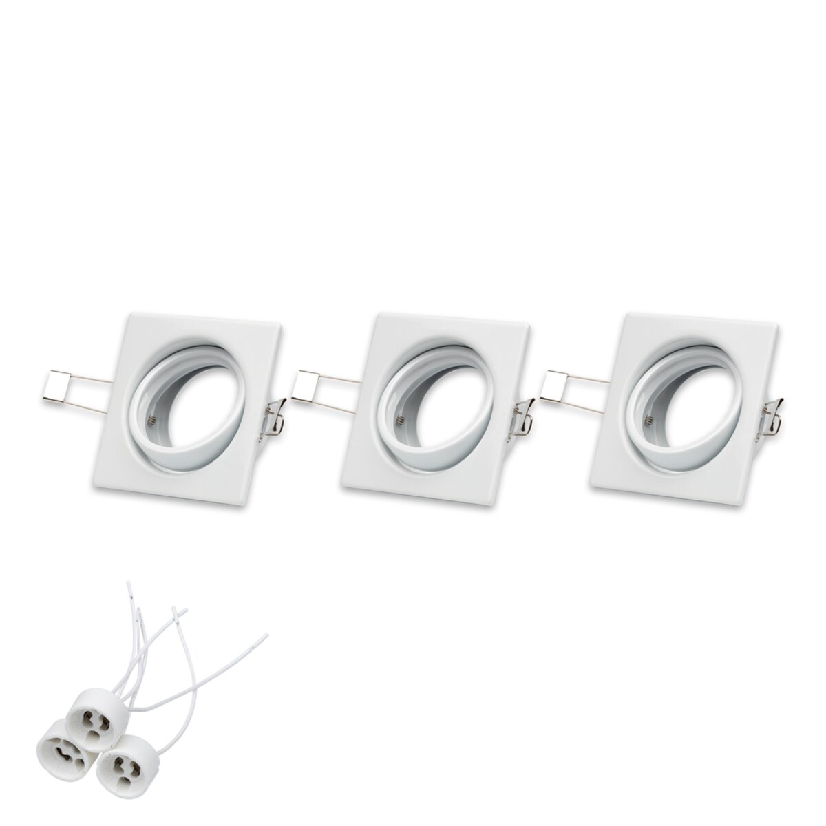 Zestaw Oczek Sufitowych BRITOP Lighting 3xGU10 Max.50W Subtelna Biel od Polskiego Producenta, 3 szt.