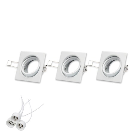 Zestaw Oczek Sufitowych BRITOP Lighting 3xGU10 Max.50W Subtelna Biel od Polskiego Producenta, 3 szt.