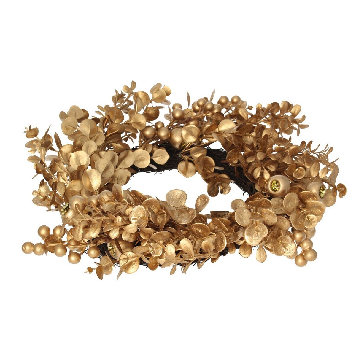 Wianek Tege ⌀50cm boże narodzenie, święta, świąteczne, antyczne złoto, 50 x 8 cm