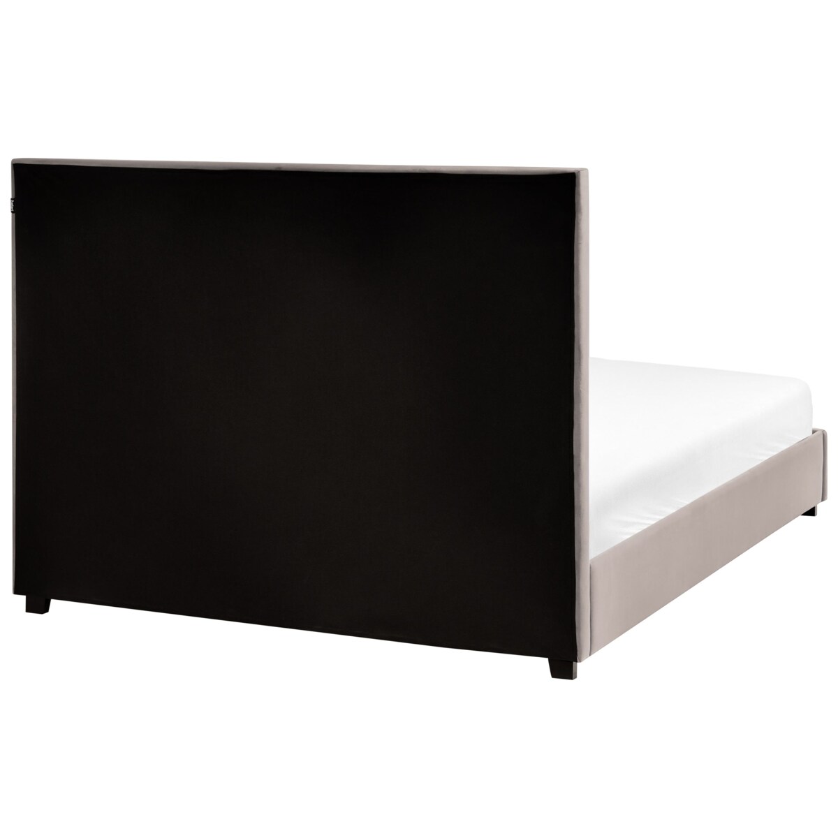 Łóżko Welur ROUEN 140 x 200 cm Beżowoszary