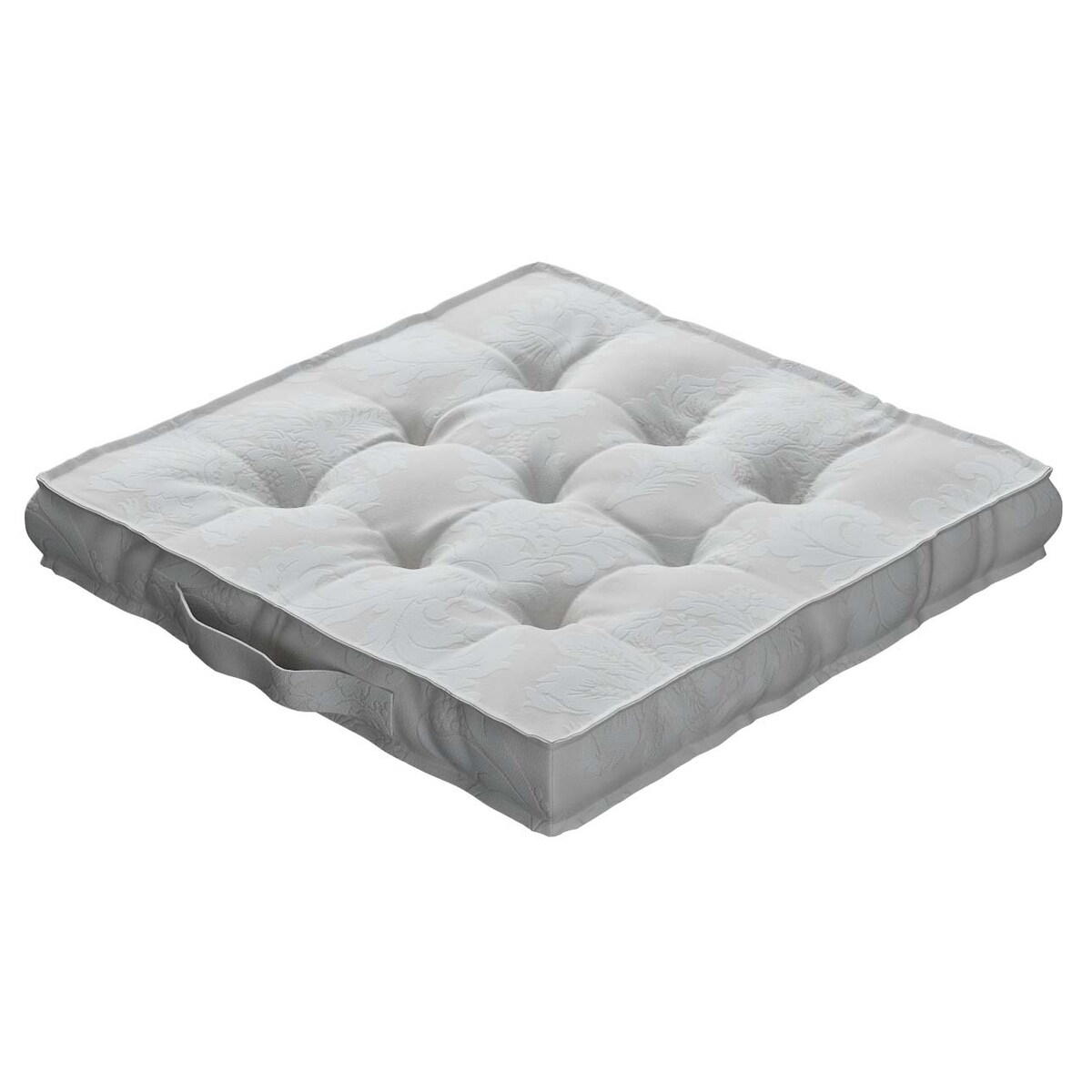 Poduszka na krzesło Kuba, liście akantu na jasno-popielatym tle , 40 x 40 x 6 cm, Damasco