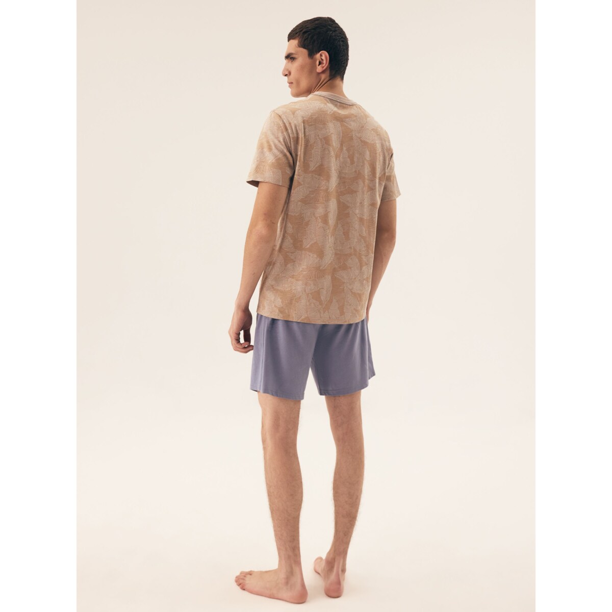 Piżama South 42599 -02X Beżowo-Niebieski, L