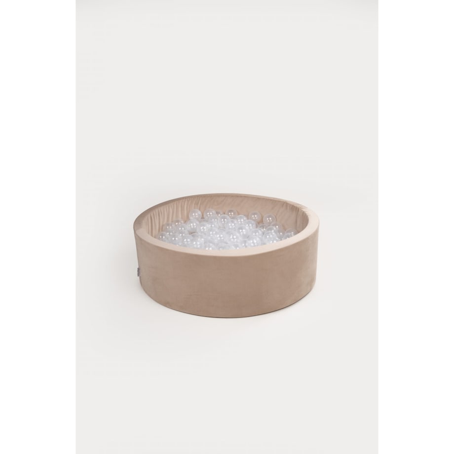 Suchy basen 30x90 - beżowy + 300 piłek TRANSPARENTNE