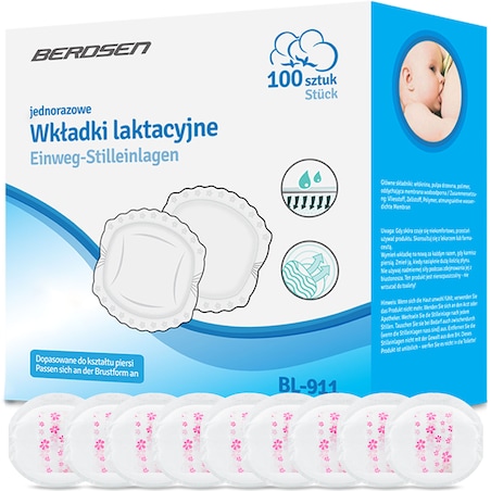 Wkładki laktacyjne ultra chłonne 100 szt. Berdsen