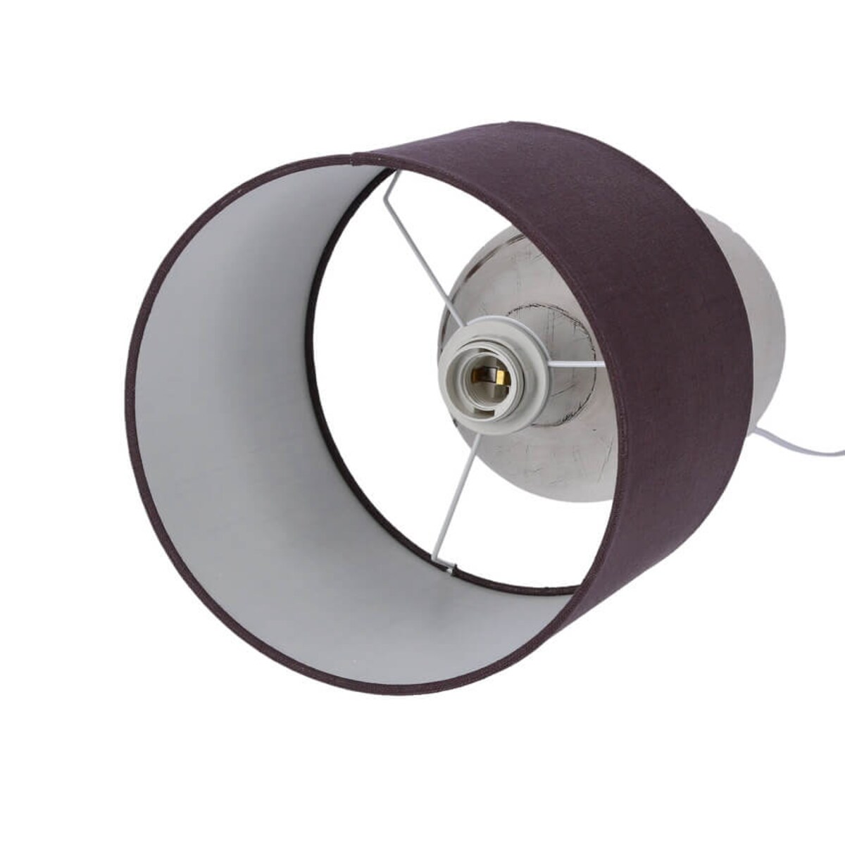 Sypialniana lampa stołowa Walia 41-39194 Candellux ceramiczna srebrna czarna