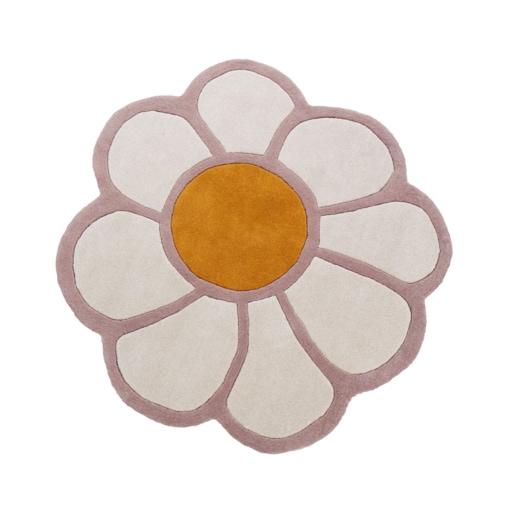 Dywan dziecięcy wełniany kwiat 120 cm wielokolorowy THUMBELINA