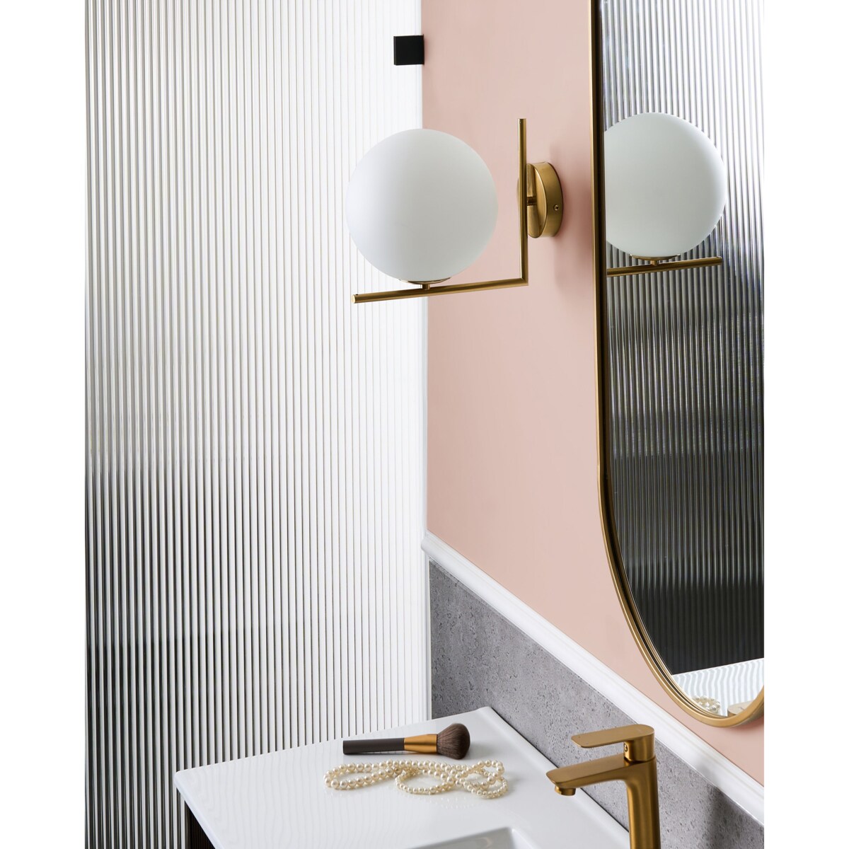 Zestaw 2 lamp ściennych LIZONNE Metal Złoty