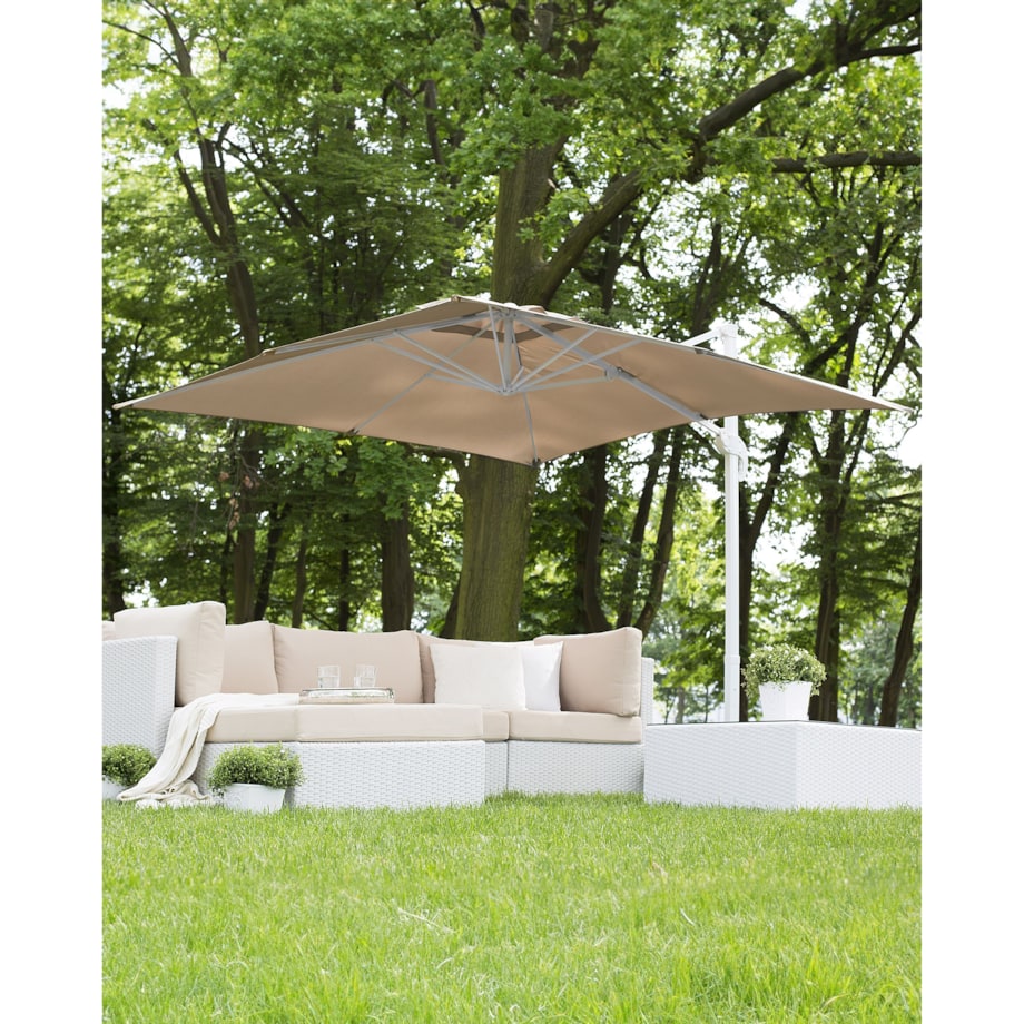 Parasol ogrodowy na wysięgniku 250 cm MONZA Piaskowy