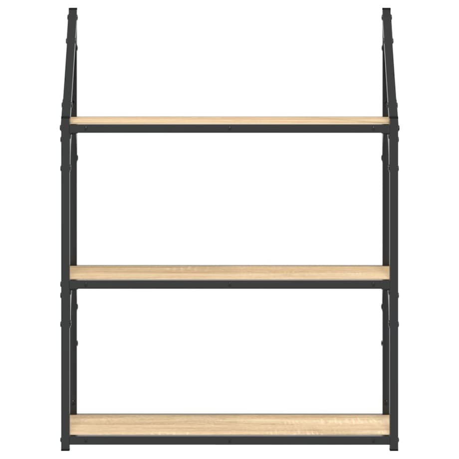 vidaXL Regał ścienny z 3 półkami, dąb sonoma, 60x21x78,5 cm