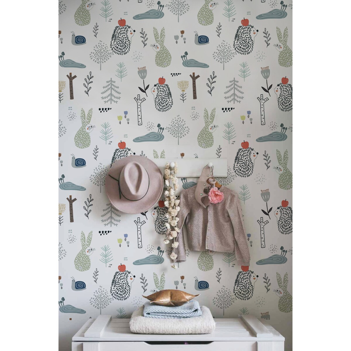 Tapeta Jeż i królik, 416x254cm