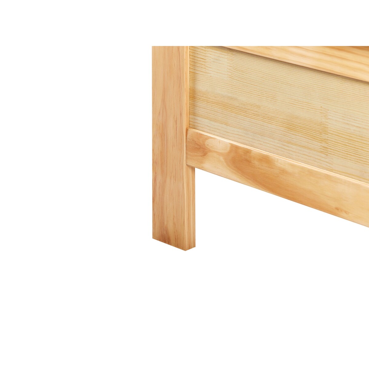 Łóżko drewniane 180 x 200 cm naturalne jasne drewno MAYENNE