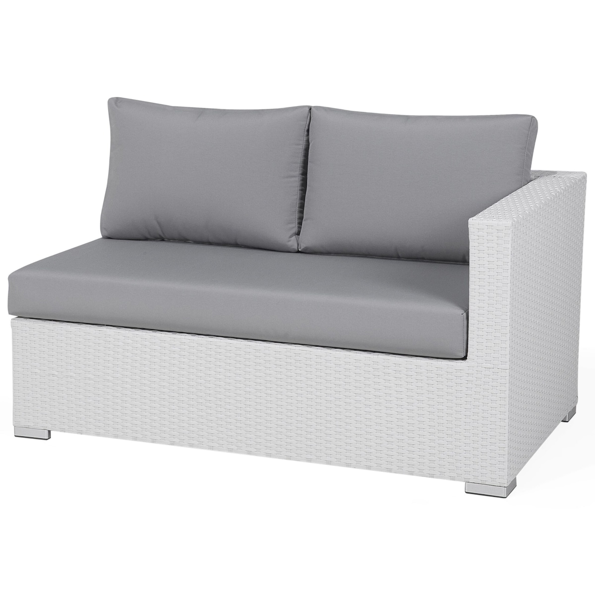 Zestaw ogrodowy z technorattanu 8-osobowy biały XXL