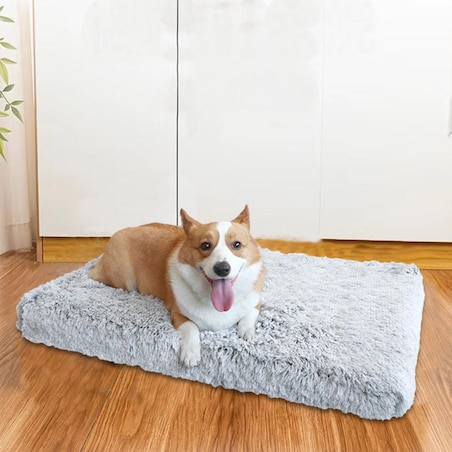 PLUSZOWE PROSTOKĄTNE LEGOWISKO kojec DLA PSA KOTA poduszka posłanie 120x80