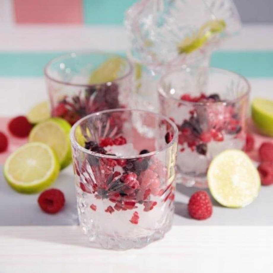 SZKLANKI NISKIE DO NAPOJÓW wzorek 6x 300 ml na imprezę stół drinki soki