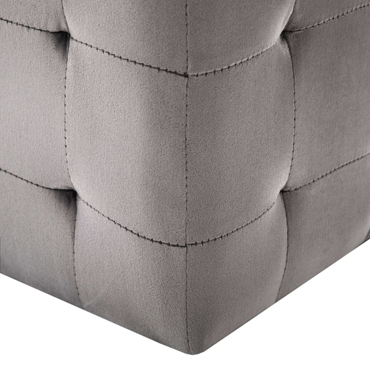 vidaXL Pufy, 2 szt., szare, 30 x 30 x 30 cm, aksamit