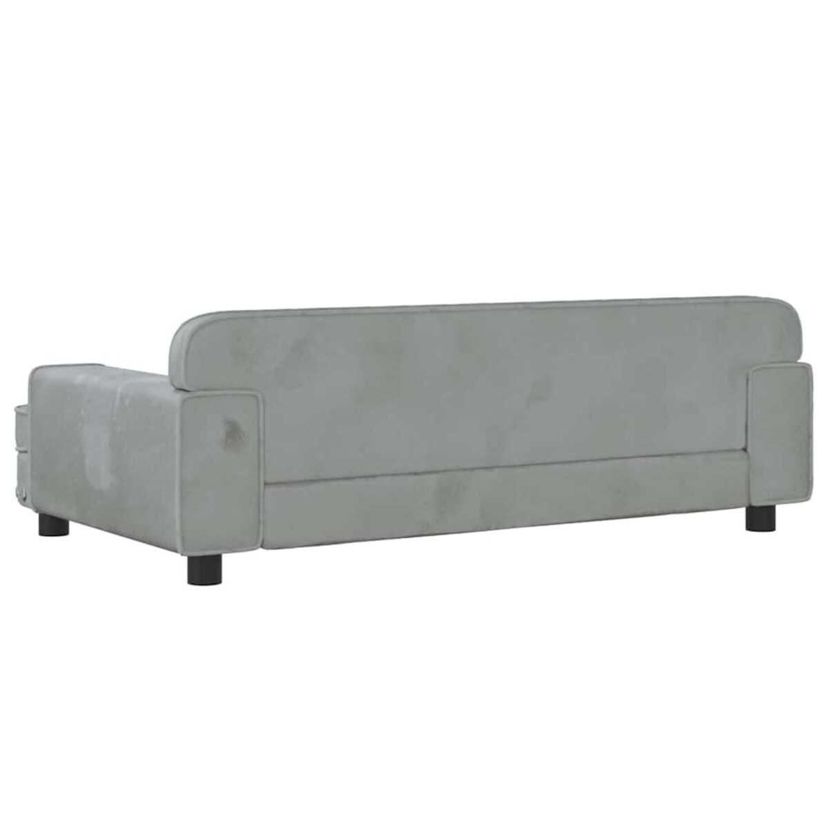 vidaXL Sofa dla dzieci, jasnoszara, 90x53x30 cm, aksamit