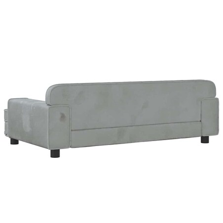 vidaXL Sofa dla dzieci, jasnoszara, 90x53x30 cm, aksamit