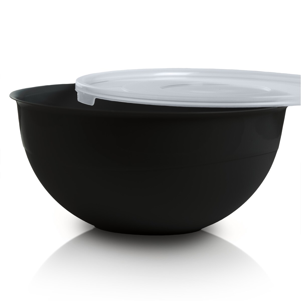 Miska Plastikowa Okrągła Kuchenna Z Pokrywką Zamykaniem Zestaw Misek 3 Szt. Misa Czarna
