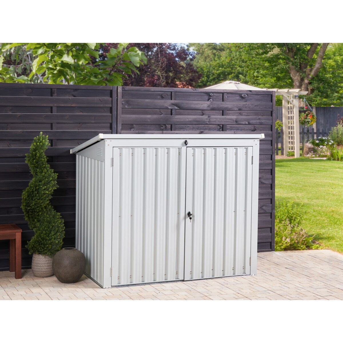 Domek narzędziowy Jasnoszary MOENA