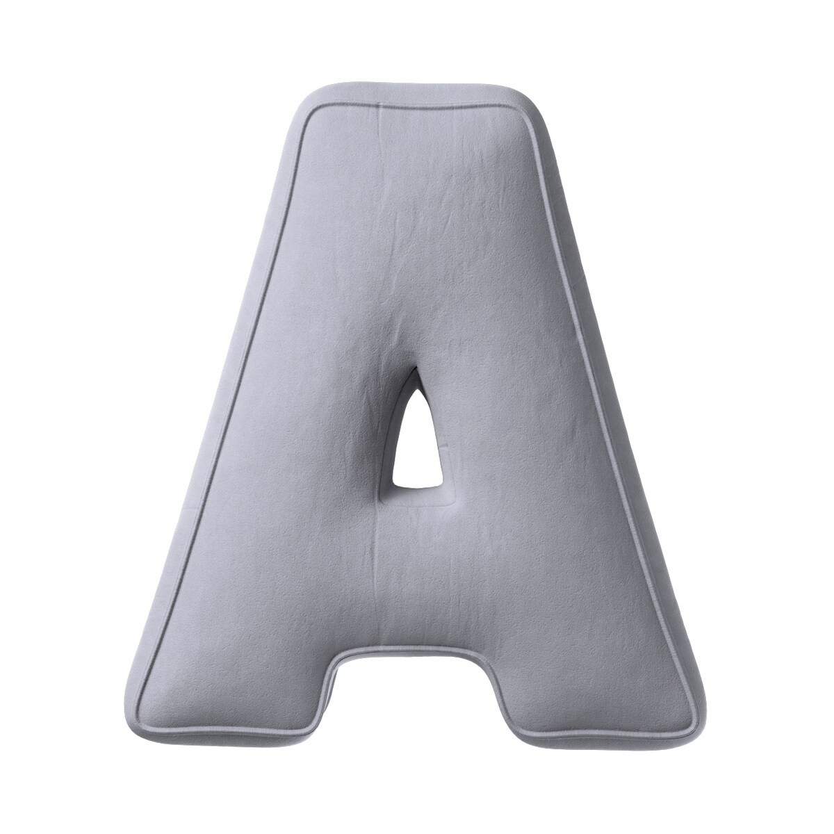 Poduszka literka A, srebrzysty szary, 30x40cm, Posh Velvet