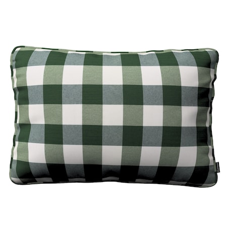 Poszewka Gabi na poduszkę prostokątna 60x40 zielono-biała krata (5,5x5,5cm)