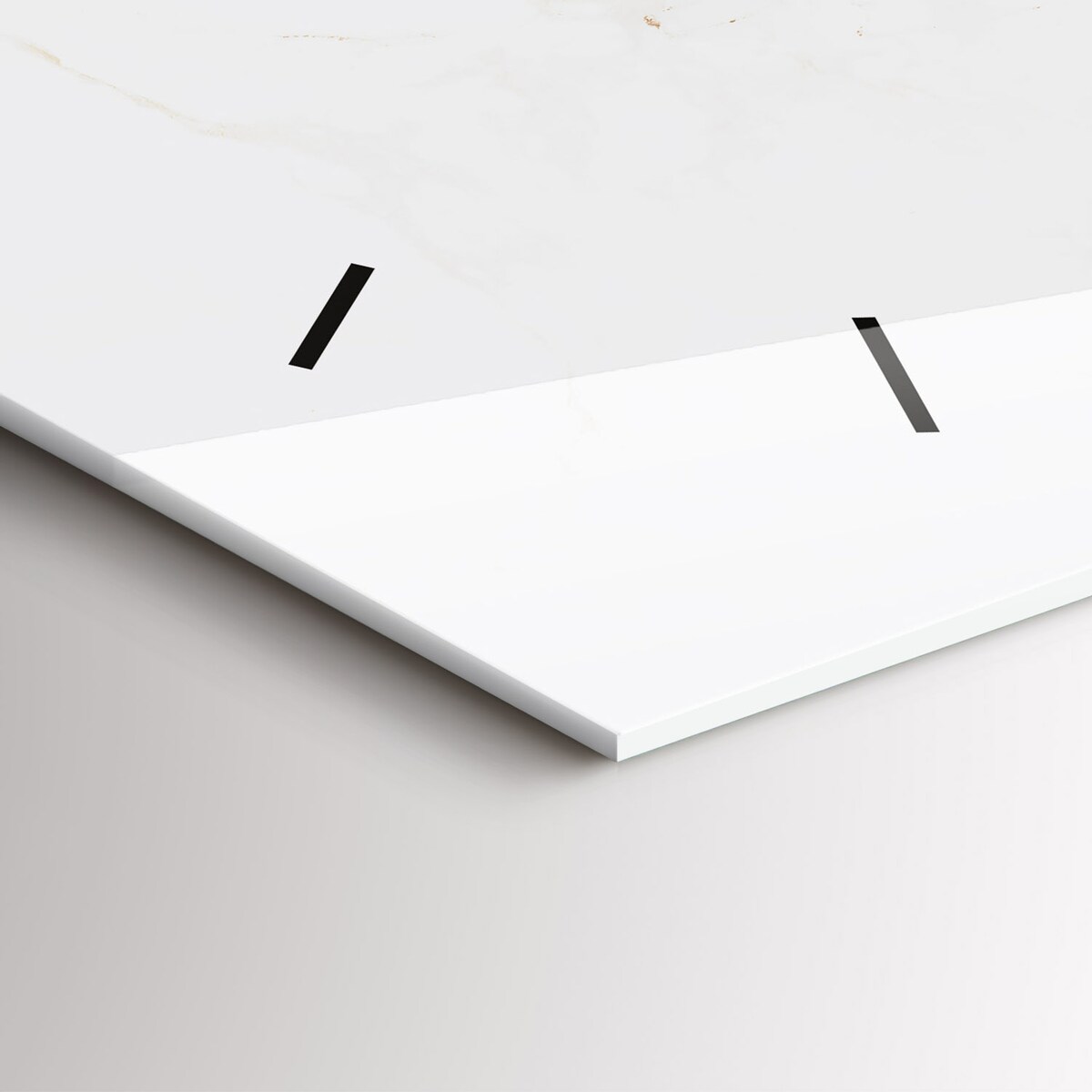 Zegar ścienny Kremowy Marmur, 60x30 cm