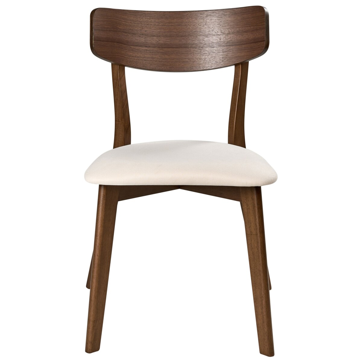 Zestaw 2 krzeseł do jadalni HOPE Drewno Złamana biel/ ciemny brąz