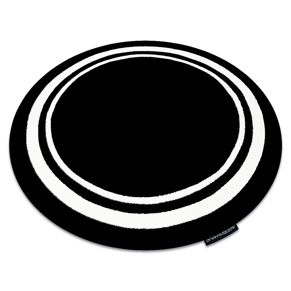 Dywan HAMPTON Border koło ramka czarny koło 140 cm
