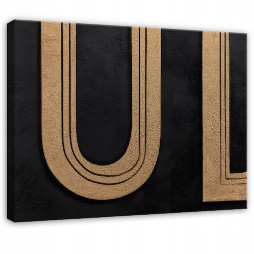 Obraz Do Sypialni Salonu Na Płótnie Abstrakcja Geometryczna Czarny 120x80