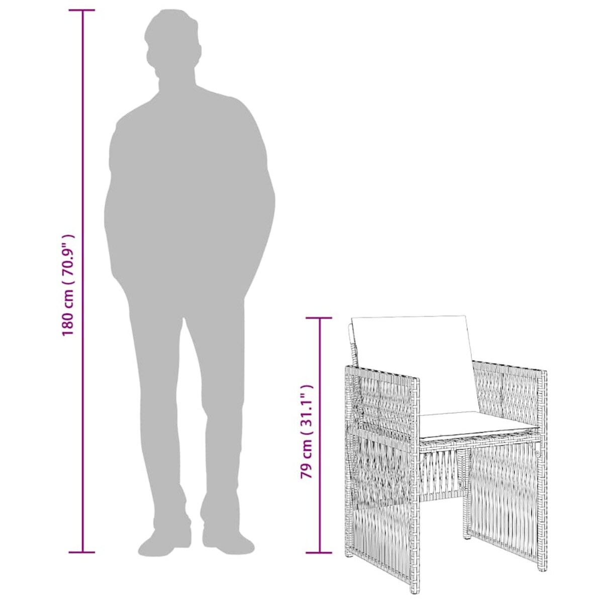 vidaXL Krzesła ogrodowe z poduszkami, 4 szt., mieszany beż, polirattan